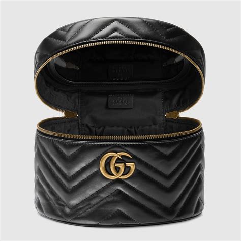 black gucci makeup bag|Gucci marmont makeup bag.